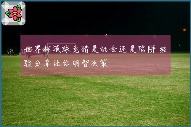 世界杯滚球竞猜是机会还是陷阱 经验分享让你明智决策